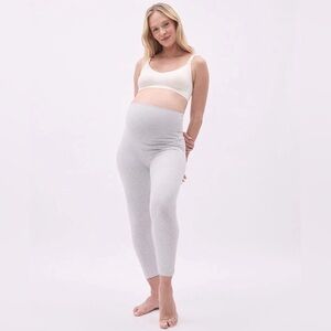 Thyme Maternity Cropped Legging - Light Grey - Size Small